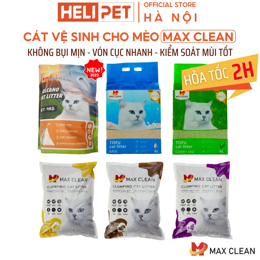 Ảnh Cát Đậu Nành Hạt Nhuyễn Max Clean 2.4Kg Vón Cục Không Bụi Chuyên Dùng Cho Máy Dọn Phân Mèo 2