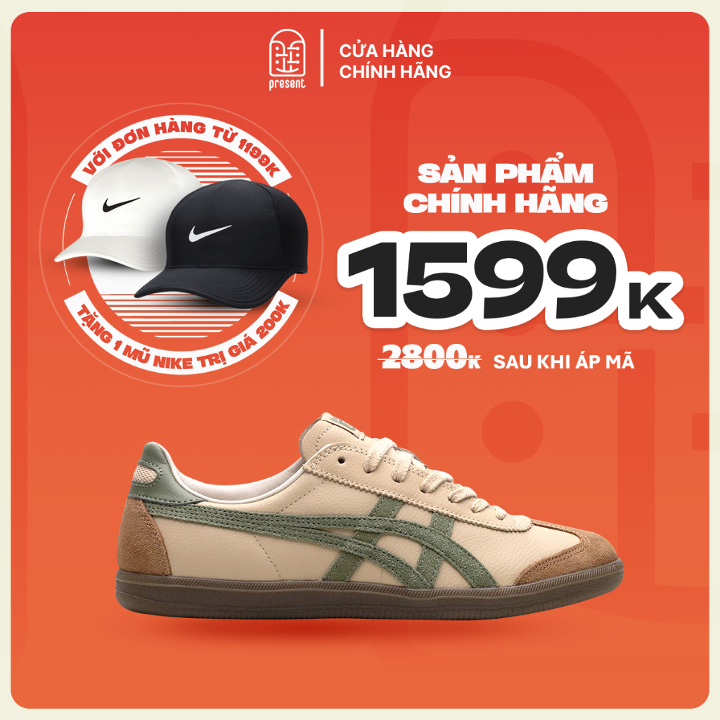 Giày Onitsuka Tiger Tokuten ‘Beige Green’ chính hãng, Onitsuka Tiger