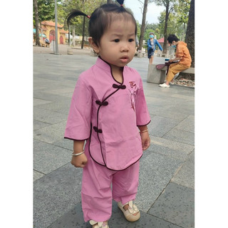 Tàu Cài Xéo Bé Gái # Quần Áo Bé Đi Chùa