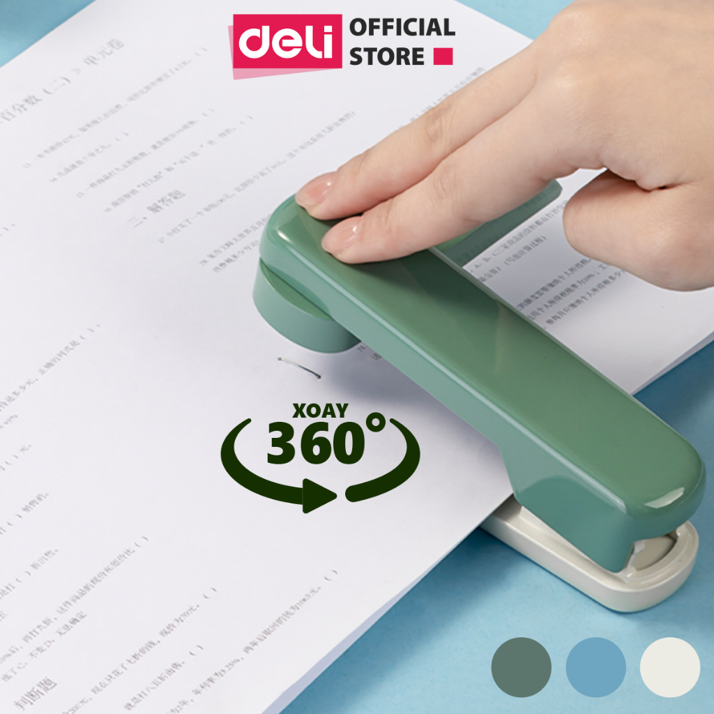 Dập Ghim Xoay Chiều Deli Ghim Bấm 40 Trang Cao Cấp Sử Dụng Học Sinh Văn Phòng Sử Dụng Ghim 24/6 26/6
