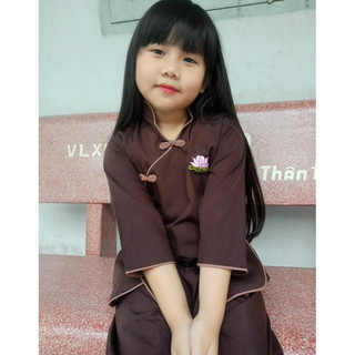 Tàu Cài Xéo Bé Gái # Quần Áo Bé Đi Chùa