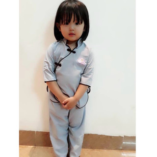 Tàu Cài Xéo Bé Gái # Quần Áo Bé Đi Chùa