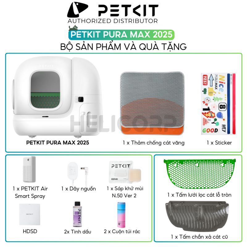 Ảnh Nhà Vệ Sinh Cho Mèo PETKIT, Máy Vệ Sinh Tự Động Cho Mèo Pura Max  - HeLiPet Hà Nội 1