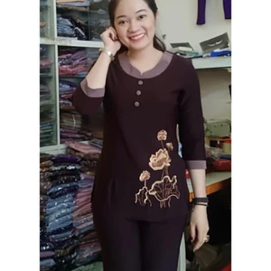 Thun Phối #Quần ÁoJacket Top Kem Dress Women # Đồ Lam
