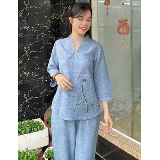 Nút Ngọc Vân Mây Nữ # Đồ Lam Đi Chùa