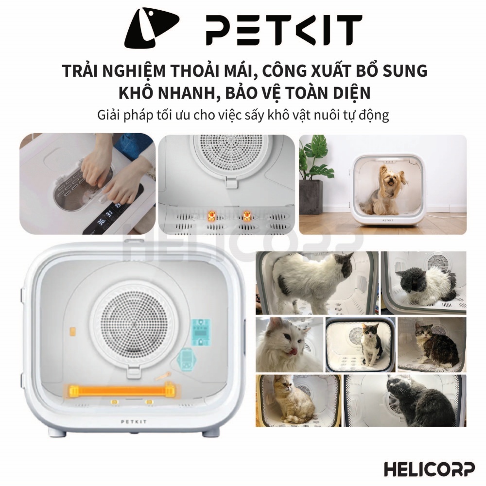 Ảnh Máy Sấy, Lồng Sấy Lông Chó Mèo Petkit AirSalon Max Pro Ozone - HeLiPet Hà Nội 2