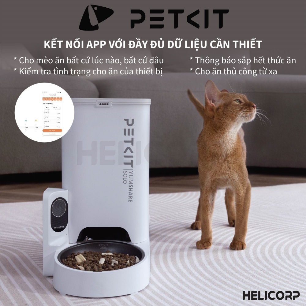 Ảnh Máy Cho Chó Mèo Ăn Tự Động Có Camera, Máy Nhả Hạt Cho Chó Mèo PETKIT Yumshare SOLO - Máy cho ăn thông minh PETKIT Solo 2