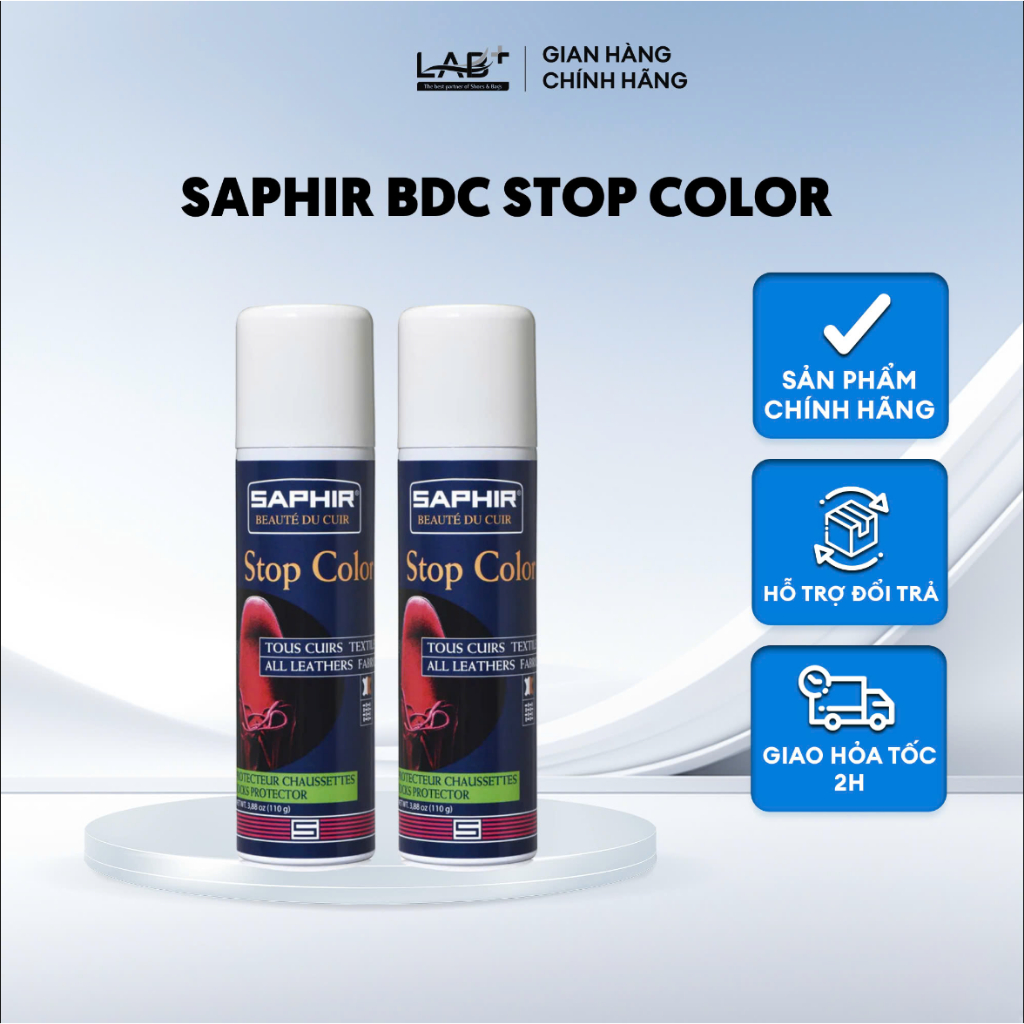 Dung dịch phun ngăn lem phần lót trong giày SAPHIR BDC STOP COLOR 150ml ...