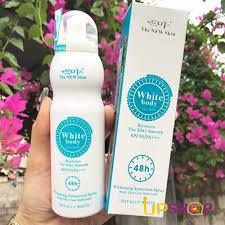 Chính hãng _ Xịt dưỡng trắng da White body the new skin