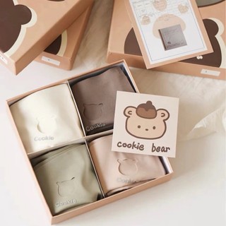Hộp 4 Quần Lót Nữ Su Gấu COOKIE Kháng Khuẩn Nâng Mông Không Viền Quyến Rũ 801