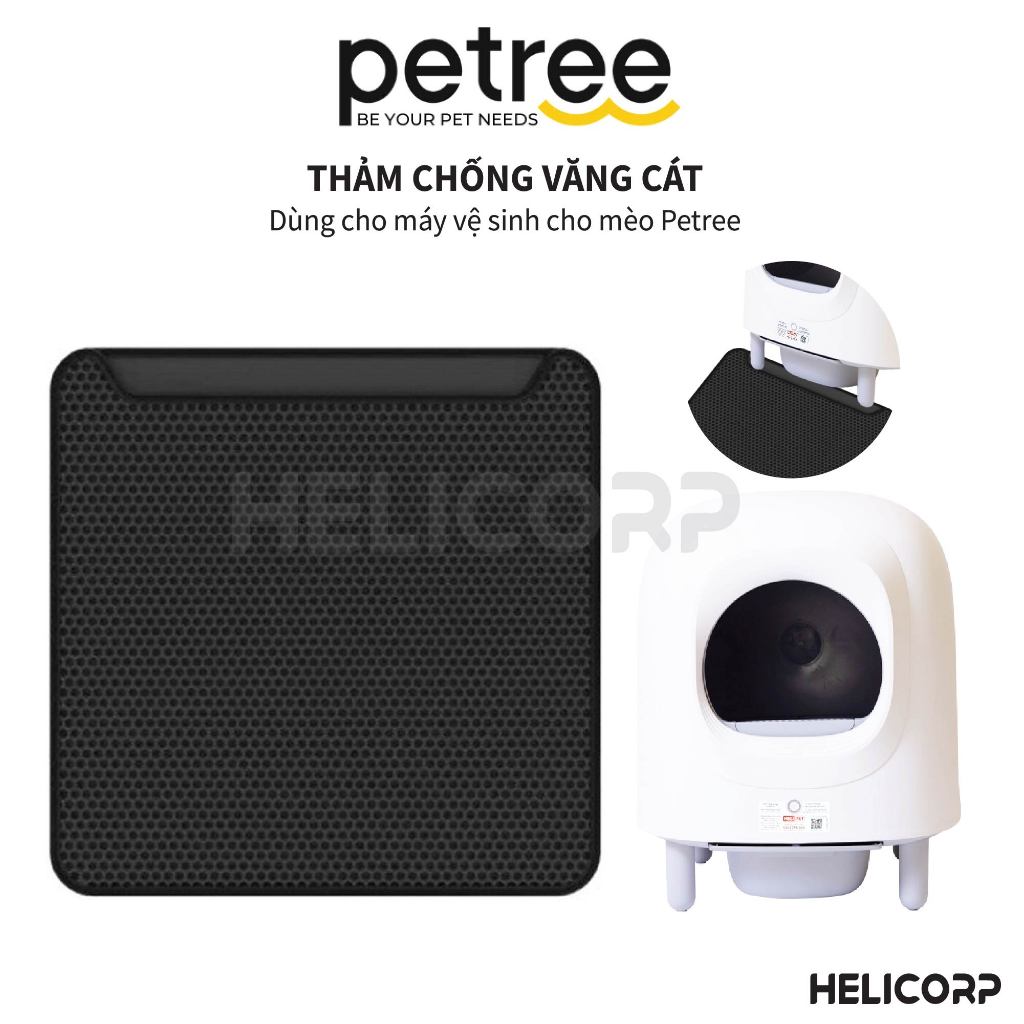 Ảnh Thảm Lót Chống Văng Cát Petree x HeLiPet 2024 dùng cho Máy Vệ Sinh Tự Động, Máy Dọn Phân Cho Mèo 3
