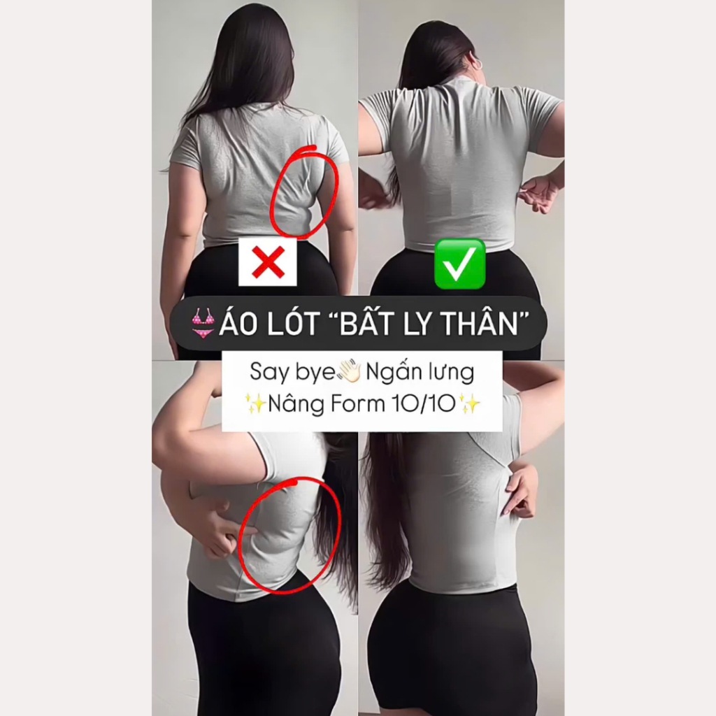 Áo lót big size Callalady áo lót bản to chất liệu đúc su không gọng che mỡ lưng định hình chống chảy xệ mặc áo dài 02
