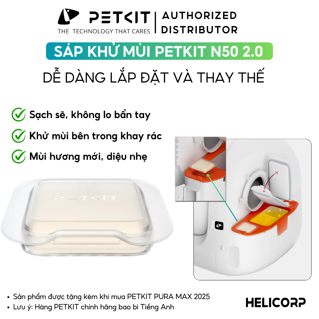 Ảnh Sáp khử mùi PETKIT N50 Dùng cho máy dọn vệ sinh tự động PETKIT Pura Max - HeLiPet 3