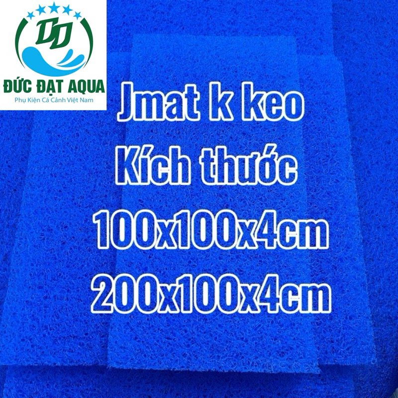 Jmat không keo loại 100x100x4cm, 200x100x4cm ,cm dày 3,8cm vật liệu lọc hồ cá koi