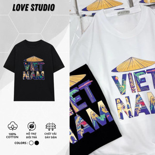 Áo phông nam nữ in hình Nón lá Việt Nam form rộng chất liệu Premium Cotton 100% Local Brand  [A285]
