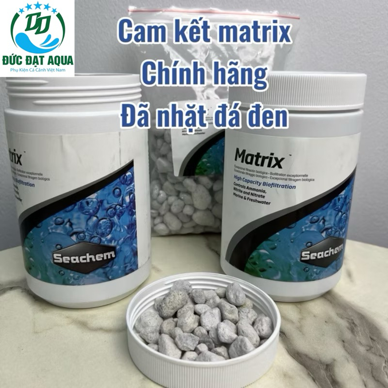 Vật liệu lọc Matrix pond & matrix thường chính hãng Seachem (hàng nhặt đã nhặt đá đen )cam kết hàng chính hãng