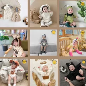 Set bodysuit, hoddie Thu Đông cover Hàn Quốc cho bé trai bé gái có kèm mũ ( có tặng kèm tất tùy sản phẩm)
