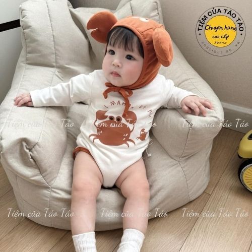 (HÀNG CÓ SẴN) Set bodysuit, hoddie Thu Đông cover Hàn Quốc cho bé trai bé gái có kèm mũ ( có tặng kèm tất tùy sản phẩm)