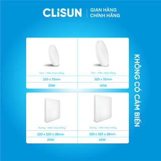 Đèn LED Ốp Trần CLISUN | Đèn LED Trần Ốp Nổi Tròn ON Pro Cảm Biến Hiện Đại, Tiết Kiệm Điện, Tuổi Thọ Cao 30000H 20W 40W