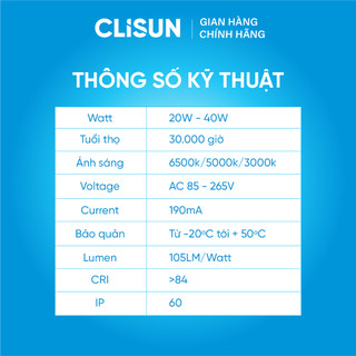 Đèn LED Ốp Trần CLISUN | Đèn LED Trần Ốp Nổi Tròn ON Pro Cảm Biến Hiện Đại, Tiết Kiệm Điện, Tuổi Thọ Cao 30000H 20W 40W