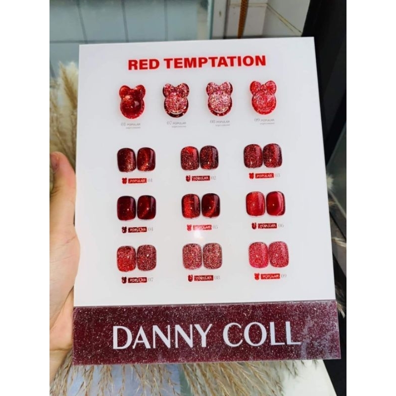 Đỏ Danny coll 9 chi mix mắt mèo và nhũ, tặng kèm bảng màu. | Shopee ...