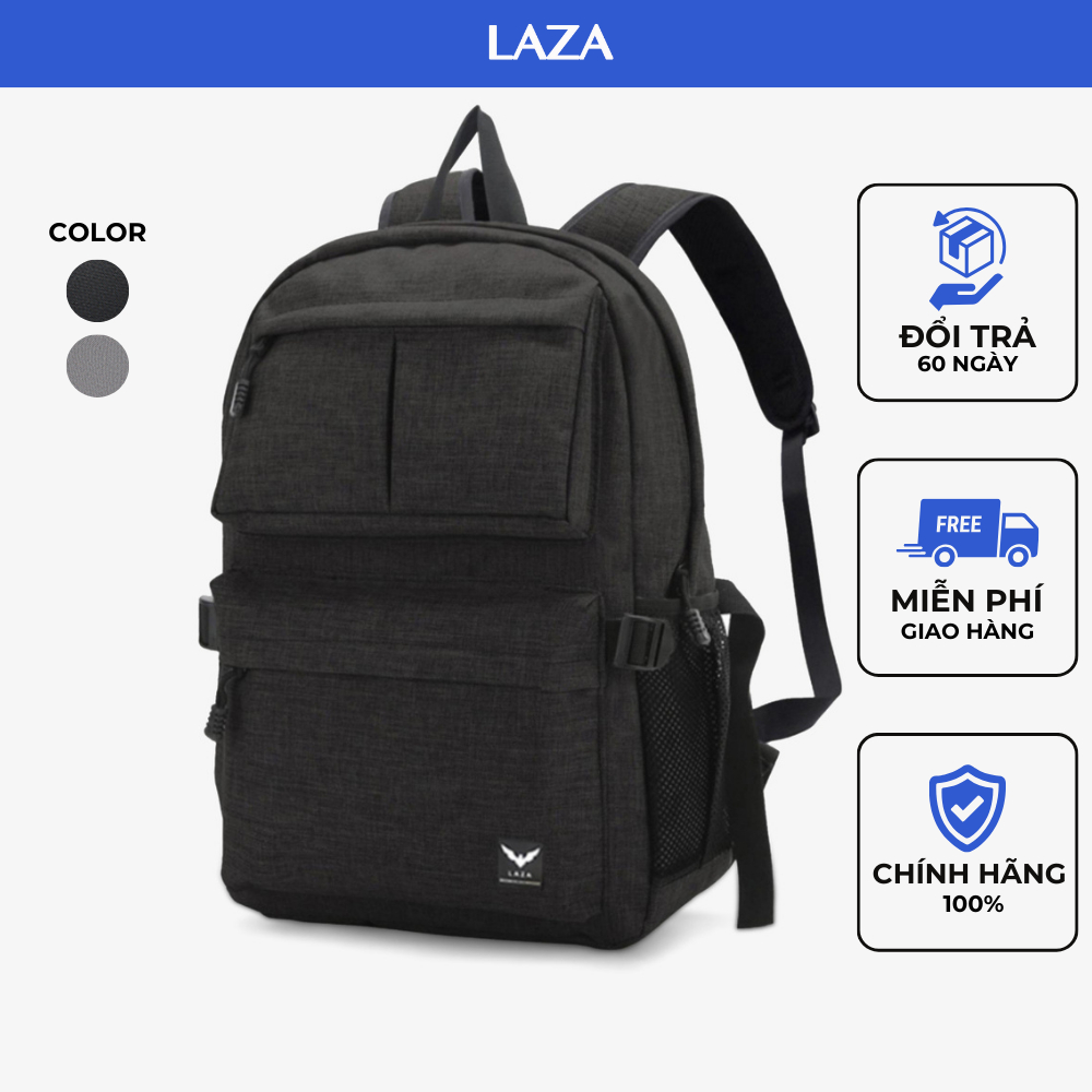Ảnh Balo laptop nam nữ thời trang unisex LAZA 294 - Chống thấm nước, chứa được laptop 15.6in 1