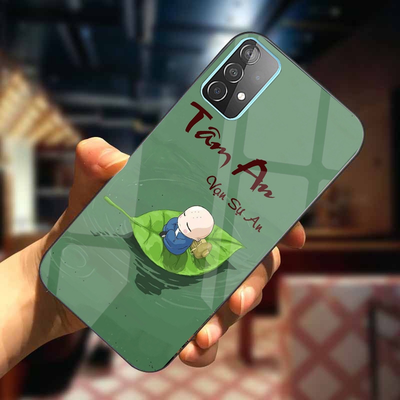 Ốp Lưng OPPO A16, A52, A92 Mặt Lưng Kính Cường Lực In 3D Cao Cấp