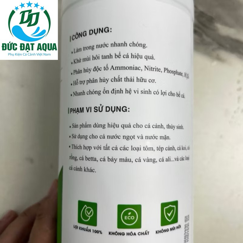 Vi Sinh Multibio - Khử Mùi, Khử Độc, Làm Trong Nước Cá Cảnh, tạo môi trường tốt cho cá 125-250-500ml 6