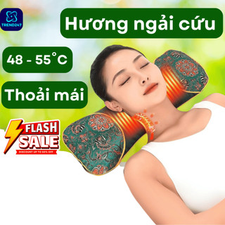 Gối ngải cứu điện massage cổ vai gáy ấm áp, thoải mái giúp đem lại giấc ngủ thư giãn an toàn cho bạn