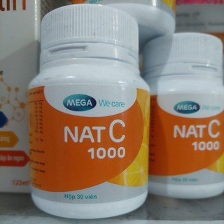 Nat C 1000mg _ Bổ sung vitaminC 1000mg( lọ 30 viên )