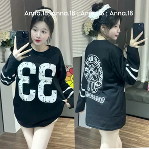 Áo phông cotton khô 3158 - freesize form rộng ( dài tay -33) ( 40-70 kg ) in2 mặt