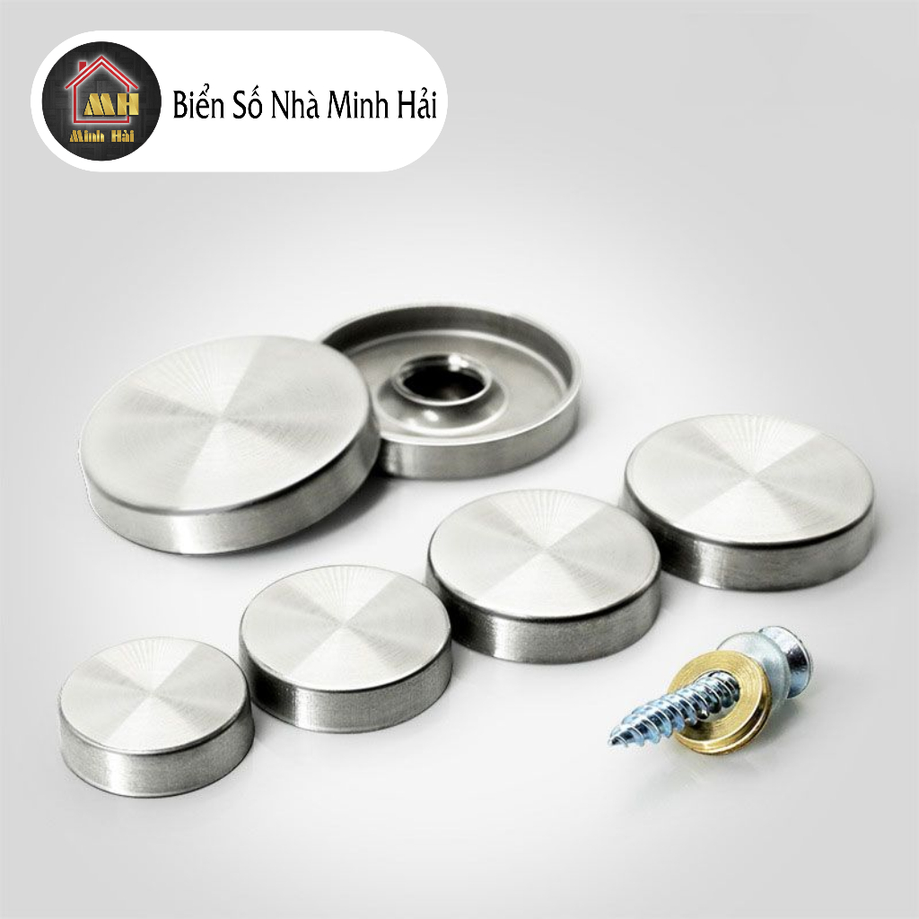 VÍT CÓ NẮP CHỤP INOX, Bộ 4 Vít + Nắp Chụp Vít Inox 304 Size 14mm, 16mm ...