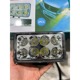 Đèn led tăng sáng, led trợ sáng 8 mắt Runlai 2 màu trắng, vàng.