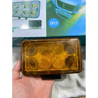 Đèn led tăng sáng, led trợ sáng 8 mắt Runlai 2 màu trắng, vàng.