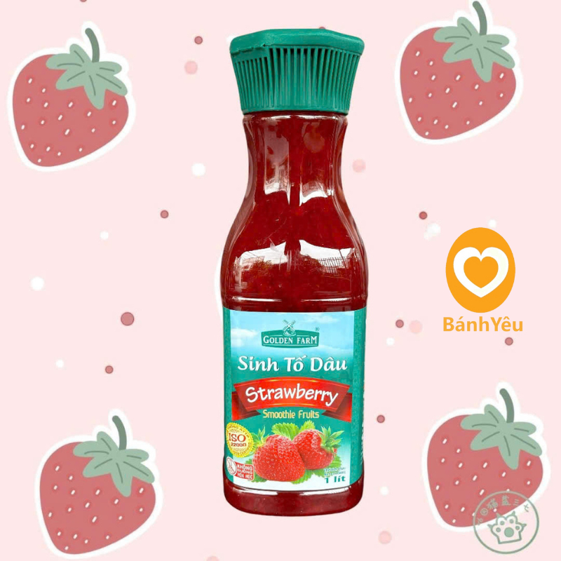 Sinh tố Golden Farm chai 1L nhiều mùi vị trái cây - PC83
