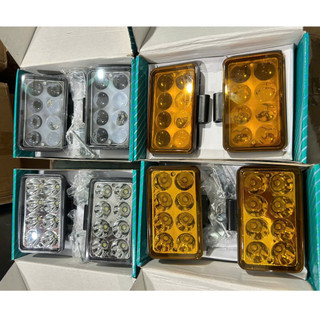 Đèn led tăng sáng, led trợ sáng 8 mắt Runlai 2 màu trắng, vàng.