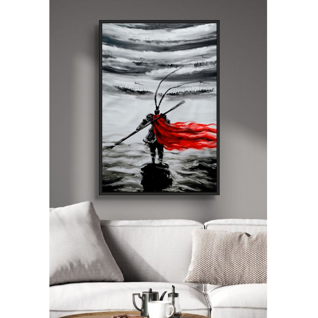 Tranh Gỗ Thủy Mặc Wukong Ngộ Không Tráng Gương Có Khung Bản Cao Cấp  Decor Phòng Khách Không Gian Làm Việc Decor Tường