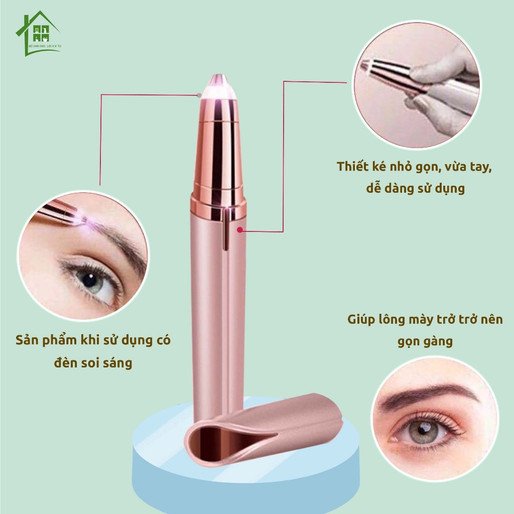 Bút tỉa lông mày thiết kế nhỏ gọn, tiện lợi, dễ sử dụng giúp tỉa lông mép, mũi, nách,..