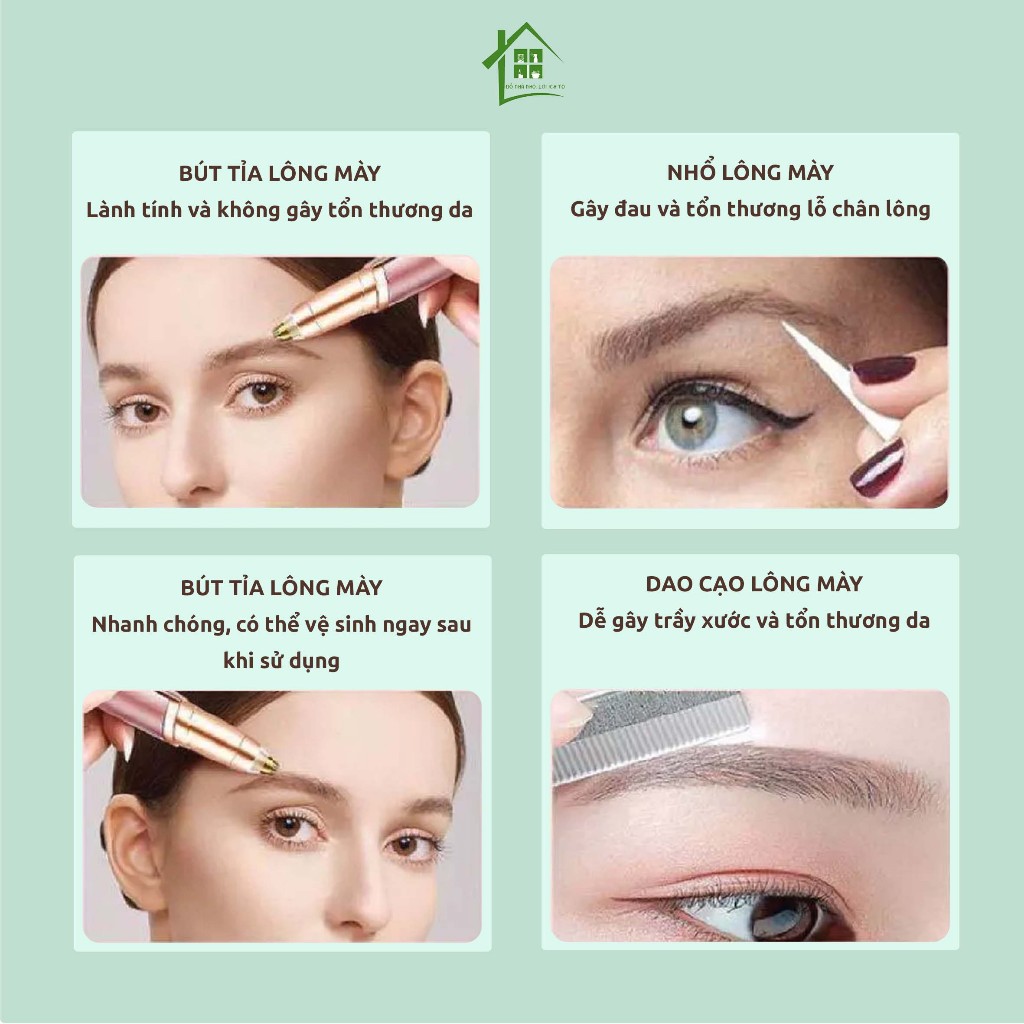 Bút tỉa lông mày thiết kế nhỏ gọn, tiện lợi, dễ sử dụng giúp tỉa lông mép, mũi, nách,..