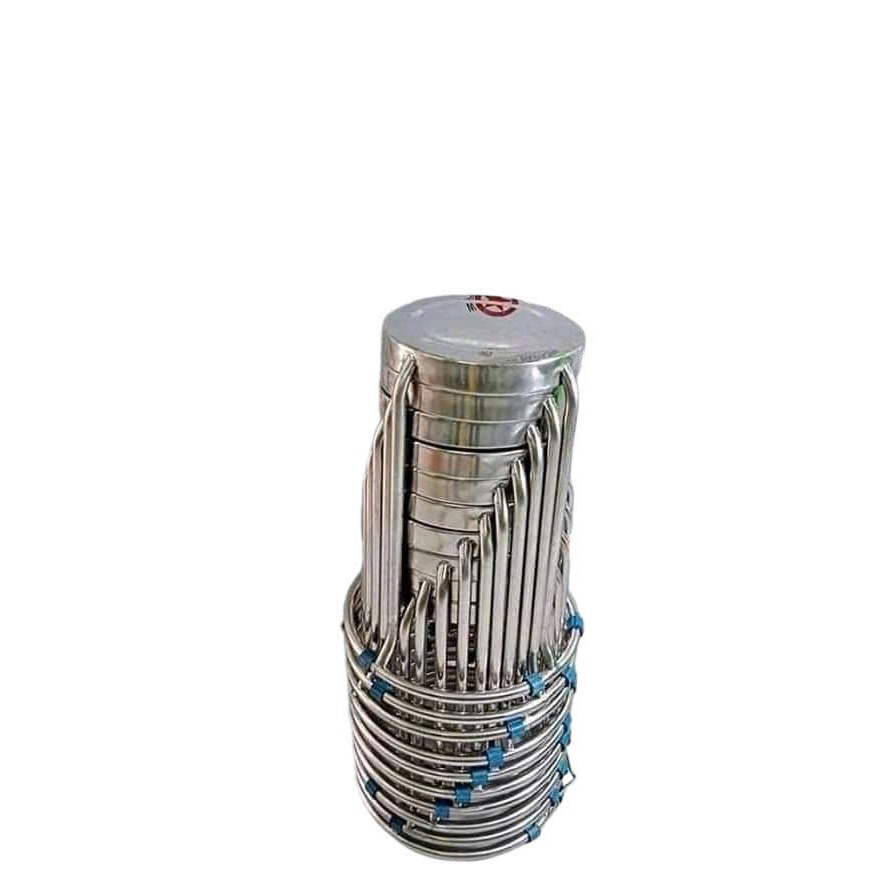 GHế INOX có vòng kiềng combo 10 cai ngồi an cơm ăn tiệc chắc chắn đảm bảo