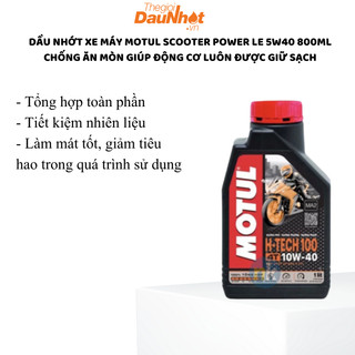 Dầu nhớt xe máy Motul Scooter Power LE 5w40 800ml  chống ăn mòn giúp động cơ luôn được giữ sạch