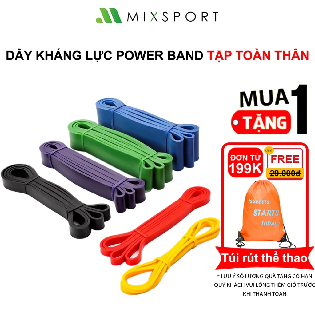 Ảnh Dây Kháng Lực Tập Gym Powerband Bổ Trợ Tăng Sức Nặng Cho Các Bài Tập Toàn Thân MixSport DKL01 1