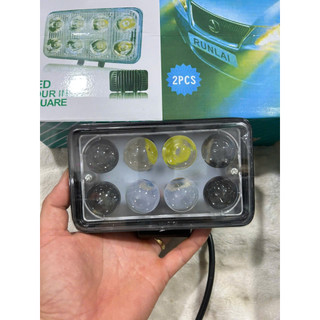 Đèn led trợ sáng Runlai 8 mắt màu trắng siêu sáng.