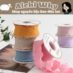 Ruy băng vải sóng, ruy băng voan xốp làm nơ 4cm