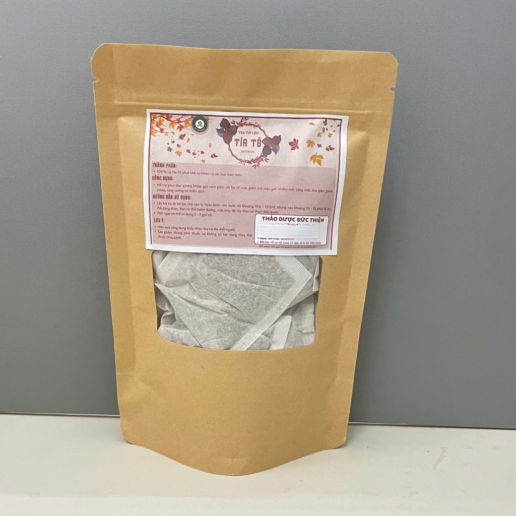 Trà Tía Tô Hoa Nhài Đức Thiện (150g) - Trà Giải Câm, Giảm Sốt, Gút, Giảm Căng Thẳng, Mệt Mỏi