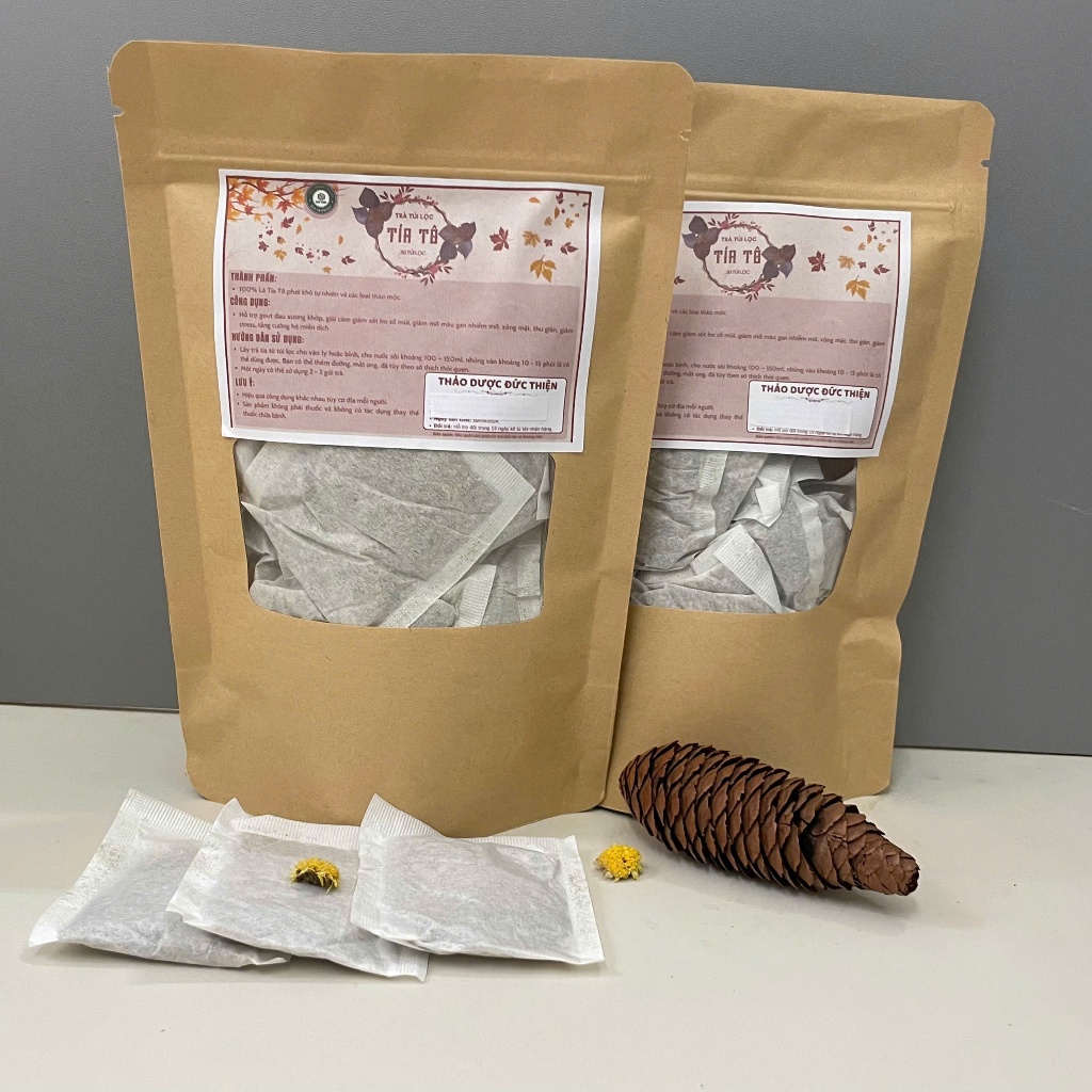 Trà Tía Tô Hoa Nhài Đức Thiện (150g) - Trà Giải Câm, Giảm Sốt, Gút, Giảm Căng Thẳng, Mệt Mỏi