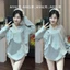 Áo phông cotton khô form rộng<70 kg (DÀI TAY- HƯƠU CỔ TIM ) 🦌 top nữ