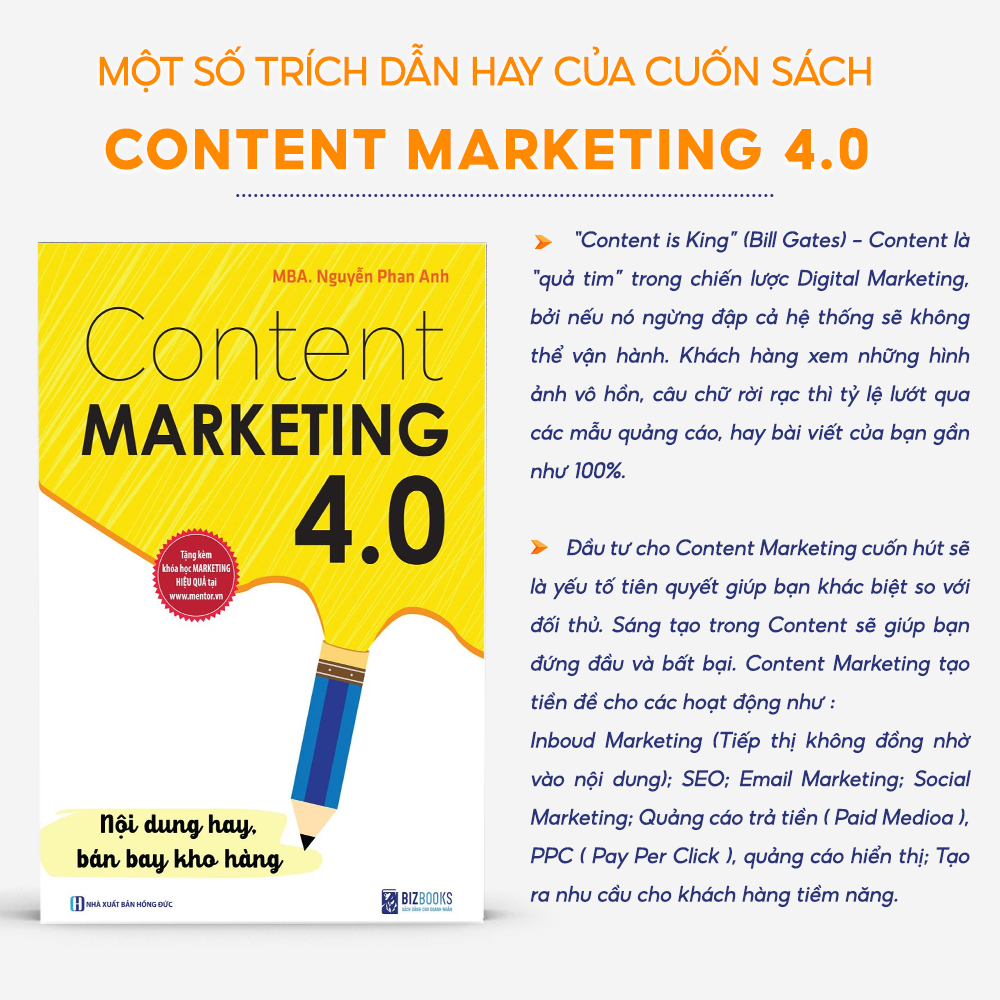 Sách Content Marketing 4.0: Nội Dung Hay, Bán Bay Kho Hàng - Tặng kèm khóa học online