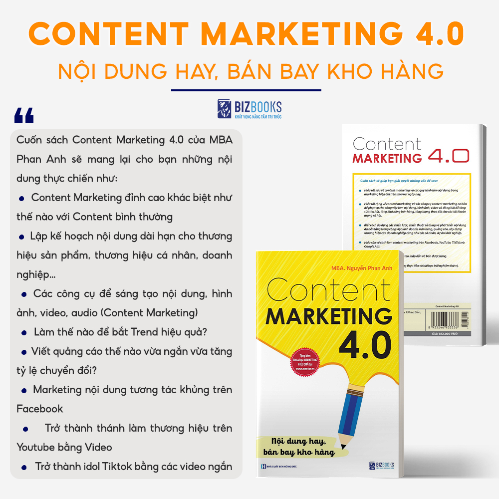Sách Content Marketing 4.0: Nội Dung Hay, Bán Bay Kho Hàng - Tặng kèm khóa học online