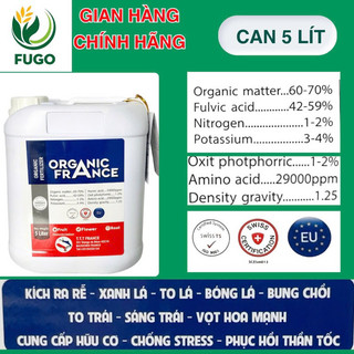 Phân bón hữu cơ Pháp TTT FUGO  Can 5 lít kích rễ, xanh lá, to trái, phục hồi cây